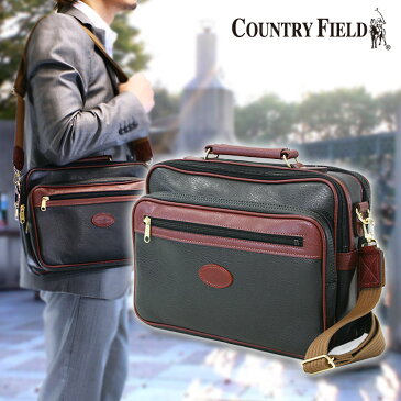 【キャッシュレス5％還元】ショルダーバッグ メンズ ブランド COUNTRY FIELD カントリーフィールド UNION ユニオン 斜めがけバッグ 肩掛け 合成皮革 2ルーム 横型 軽量 日本製 メンズバッグ バッグ プレゼント 鞄 かばん カバン bag 小さめ 送料無料 men's