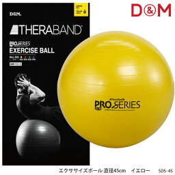 【D&M】SDS-45 イエロー エクササイズボール 直径45cm ディーアンドエム 耐久性 ボール ストレッチ スポーツ リハビリ トレーニング 運動 フィットネス バランス 安全設計 通販