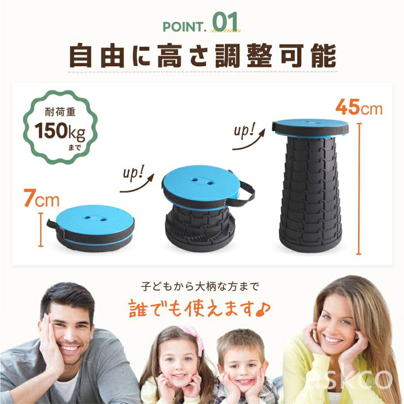 【赤字覚悟！】送料無料 折りたたみ椅子 アウトドア コンパクト 軽量 折りたたみチェア 椅子 折りたたみ チェア スツール おしゃれ 携帯 持ち運び ゴルフ観戦 キャンプ 釣り 踏み台 屋外 イベント 運動会 バーベキュー BBQ 旅行 GW 海 askco-10000184 エイエスケーカンパニー楽天市場店 サンプル画像3