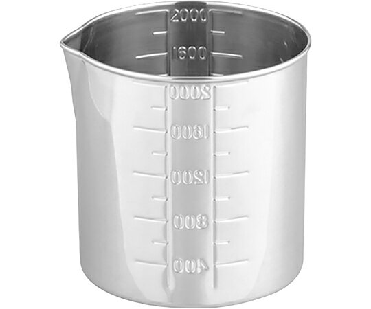 Rakuten - 【業務用】ステンレス計量カップ（水マス） 手無し 2L 業務用 厨房用品 キッチン用品 4-6772-06