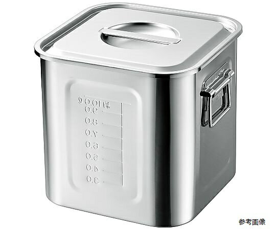 Rakuten - 【業務用】18-8　角キッチンポット　目盛付き　19cm 業務用 厨房用品 キッチン用品 4-6850-09