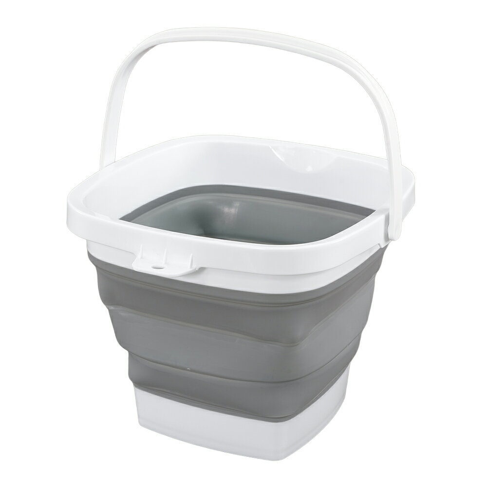 Rakuten - 【業務用】折り畳みスポットバケツ 5L グレー 業務用 厨房用品 キッチン用品 4-6870-03