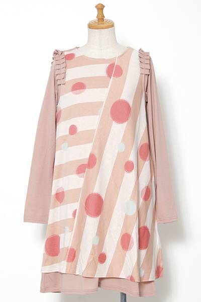 as know as 水玉からの贈り物セット レディース カットソー ワンピース ドゥバズ