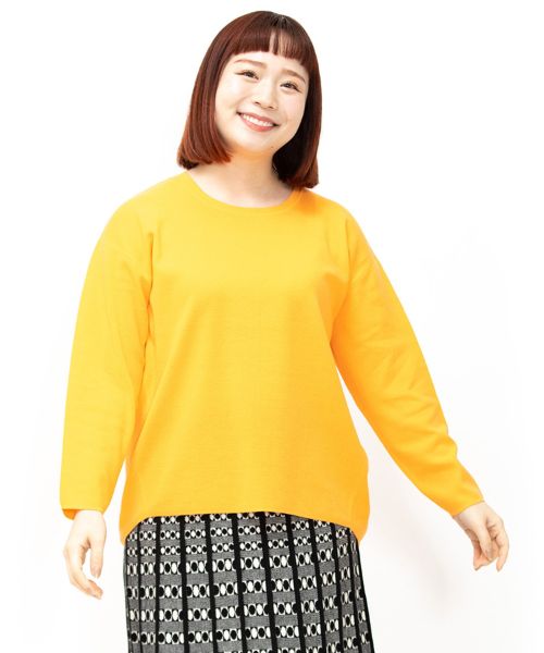 Rakuten - as know as シンプルがベストPO レディース 大きいサイズ トップス ニット 長袖 プルオーバー オオラカ