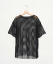 as know as 透けネットオーバーT レディース トップス カットソー 半袖 プルオーバー Tシャツ ピンキー