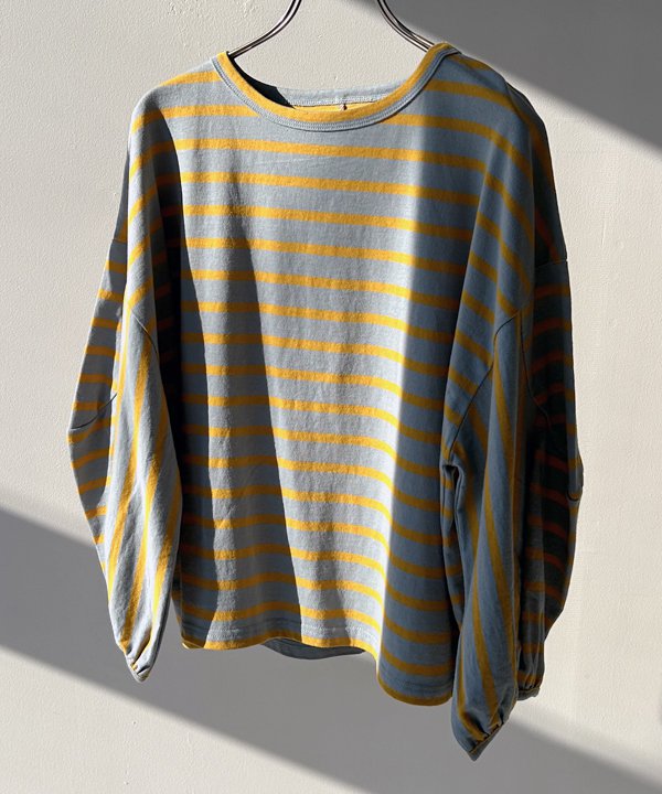 as know as 配色ボーダーボリュ袖PO レディース トップス カットソー 半袖 プルオーバー ピンキー