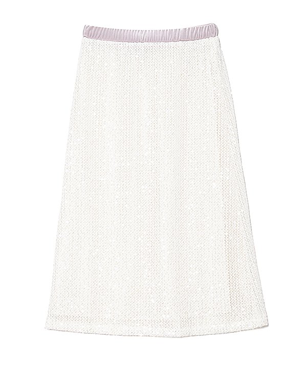 as know as キラキラのメッシュSK レディース 大きいサイズ ボトムス スカート スカート SK スパンコール ベロア ギャザー ウエストゴム ニット オオラカ