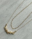 as know as 花モチーフ2連NL レディース 小物 ジュエリー ピアス イヤリング ネックレス 2連 かわいい おしゃれ トレンド ピンキー