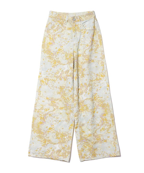 【Dolce&Gabbana】ワイドパンツ 花柄 シルク 黄色 楽天市場】ワイドパンツ 花柄(カラーイエロー)(パンツ