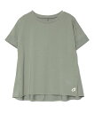 as know as アイラブひんやりT レディース トップス カットソー 半袖 プルオーバー Tシャツ 半袖 Tシャツ Aライン スリット ワッペン プリント...