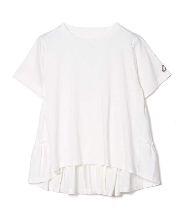 as know as 後ろも映えて3in1PO レディース 大きいサイズ トップス カットソー 半袖 プルオーバー 接触冷感 吸水速乾 UVカット 機能素材 トリプルメリット ティアーズ 細見え スタイルアップ 半袖 ワッペン プリント 涼しい オオラカ