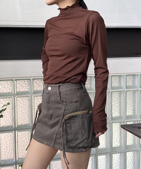 as know as シアネットハイネックPO レディース トップス カットソー 長袖 プルオーバー For it 仕入れ..