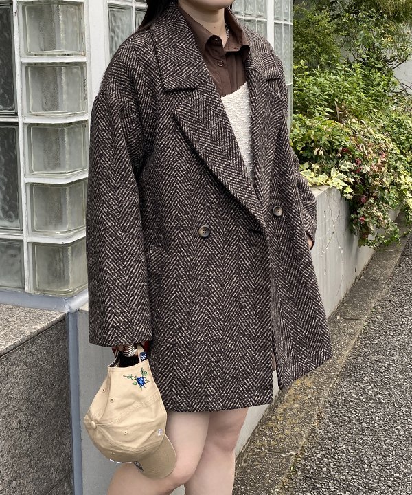as know as ヘリンボンWテーラーJK レデ