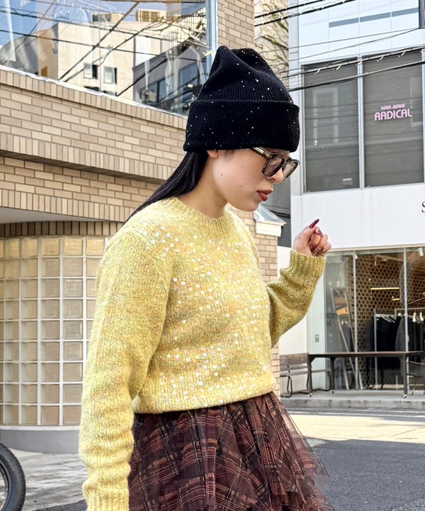 【期間限定P5倍】as know as スパンコールニットワッチ レディース 小物 帽子 ピンキー