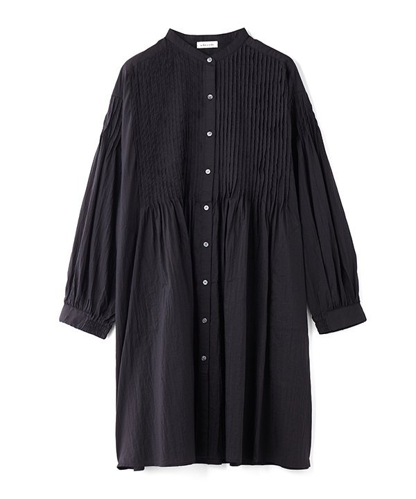 Rakuten - as know as かるすぎギャザSH レディース ワンピース チュニック チュニック シャツ SH ピンタック ギャザー ポケットあり 袖口ゴム シアー ナイロン 格子 ドゥバズ
