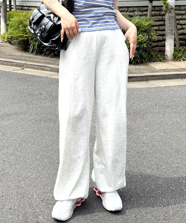 Rakuten - as know as スタイリッシュなPT レディース ボトムス カットソー パンツ ニットパンツ カットソー 裏毛 ピンキー