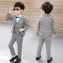 子ども服 男の子 4点セット ジャケット ベスト シャツ パンツ 舞台衣装 フォーマルスーツ 男の子 礼服 イベント 結婚式 宴会 春秋 入学式 入園式 卒業式...