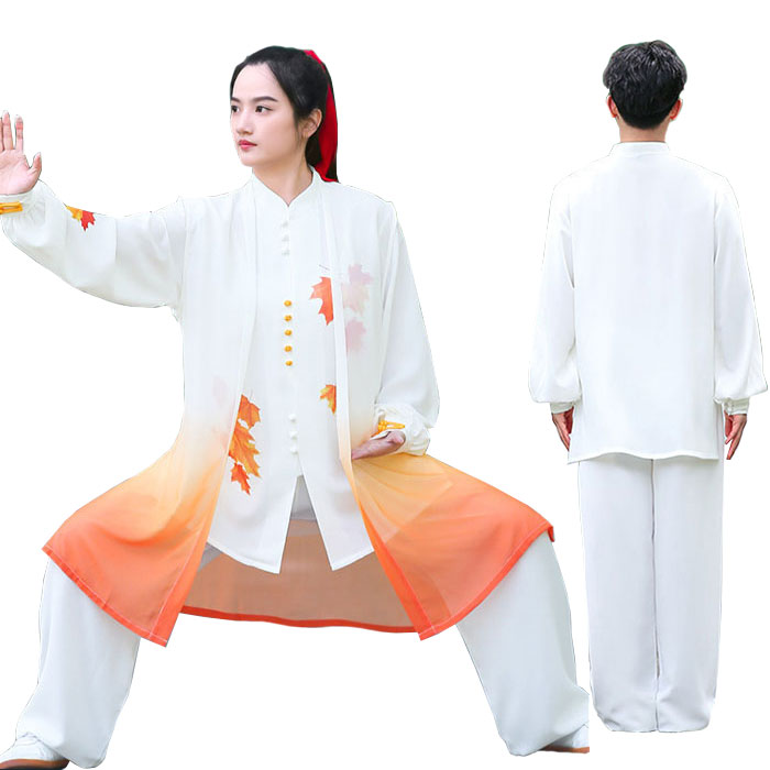 太極拳ウェア 2点セット 3点セット 太極拳 服 中華風 太極拳服 長袖 ロングパンツ チュール プリント柄 男女兼用 拳法 武術 功夫 スポーツ用品 練習着 気功 演武 メンズ レディース 朝練 大人 発表会 武術練功服 表演服 カンフーウェア ゆったり スポーツウェア