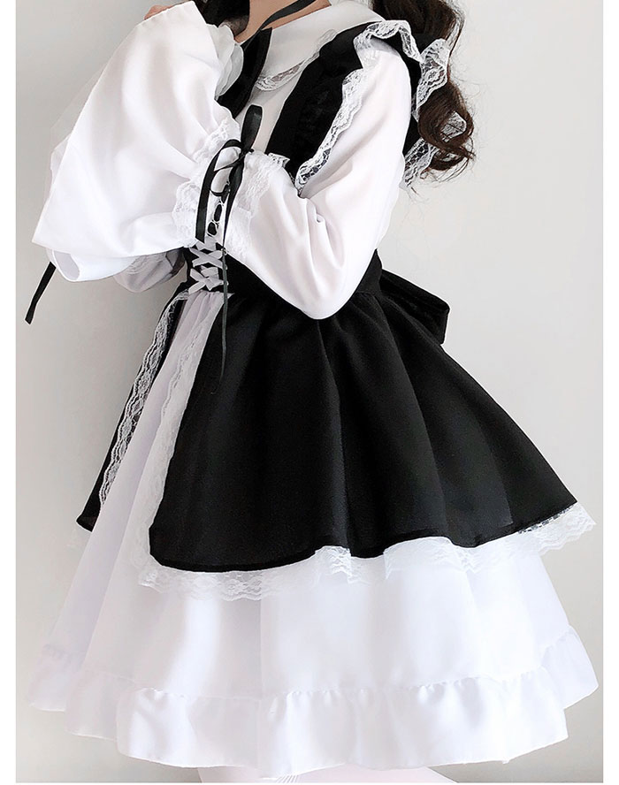 メイド服 ロリータ コスプレ ワンピース ハロウイン 変装 イベント コスチューム 仮装 売れ筋ランキングも 衣装 文化祭 発表会 大人 ドレス かわいい ゴシック 長袖 男女兼用 ロリータ服 レディース エプロン ゴスロリ フルセット コスプレ衣装 フラワー 姫様 ハロウイン