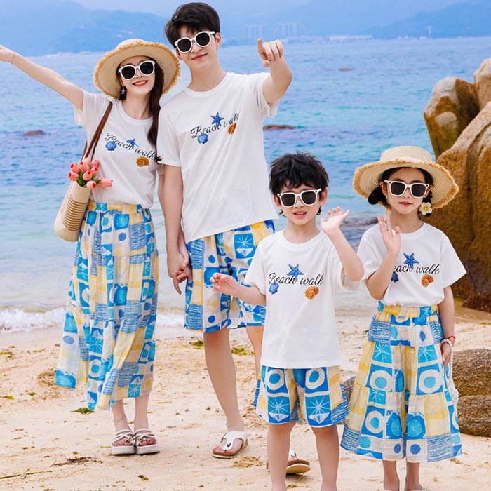 親子ペアルック セットアップ 家族お揃い 夏 2点セット tシャツ 半袖 スカート ショートパンツ パパ ママ キッズ 親子ペアルック キッズ服 親子お揃い 親子ペア お揃いコーデ カップル セットアップ ハワイ 遊び リゾートペアルック 韓国 夏服 海 ビーチ 旅行 カラフル
