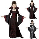 ハロウイン コスプレ衣装 女の子 子供 ワンピース 舞台衣装 吸血鬼 コスチューム 仮装 マキシ丈 ハロウインコスチューム 子供服 変身 仮装 バンパイア コスプレ ヴァンパイア パーティー ステージ衣装 発表会 学園祭 文化祭 子ども 演出服 ダンス衣装 団体お揃い おしゃれ