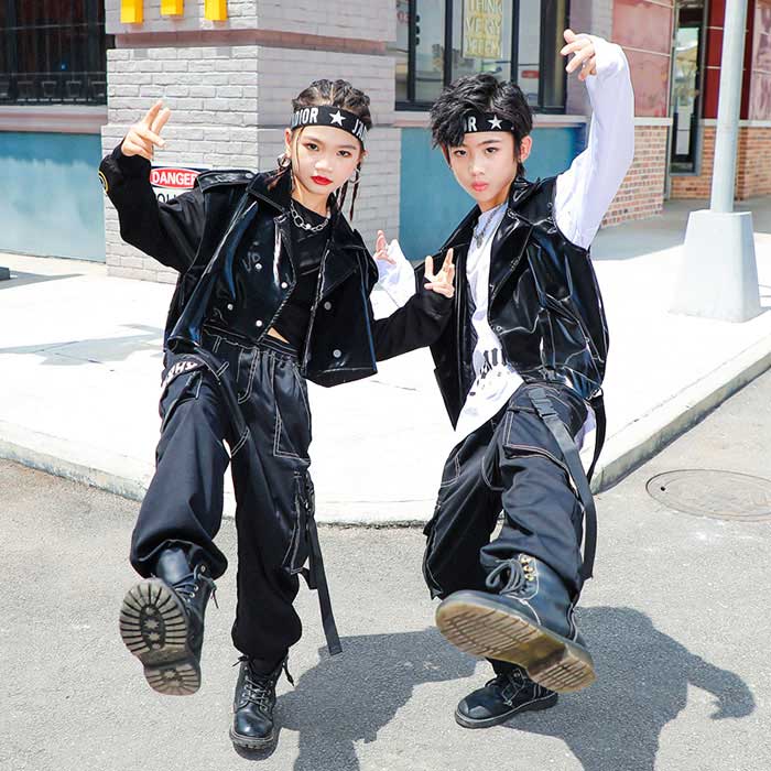 乐天商城 - ジャズダンス衣装 子ども セットアップ キッズ 女の子 男の子 ヒップホップ衣装 ベルト シャツ パンツ ダンスウェア 子供服 ジャズダンス ヒップホップ ダンスウェア 舞台衣装 学園祭 文化祭 発表会 イベント ステージ衣装 演出服 団体お揃い かっこいい 普段着 110-170cm