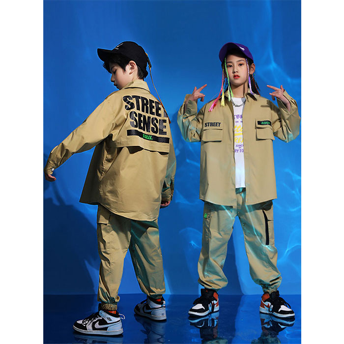 Rakuten - ジャズダンス衣装 子供服 ヒップホップ衣装 子ども ダンスウェア 2点/3点セット シャツ 長袖 半袖 パンツ 長ズボン ダンスウェア 韓国風 舞台衣装 ヒップホップ ジャズダンス ジュニア服 キッズ 男の子 女の子 かっこいい hiphop ステージ衣装 競技着 おしゃれ 110-170cm