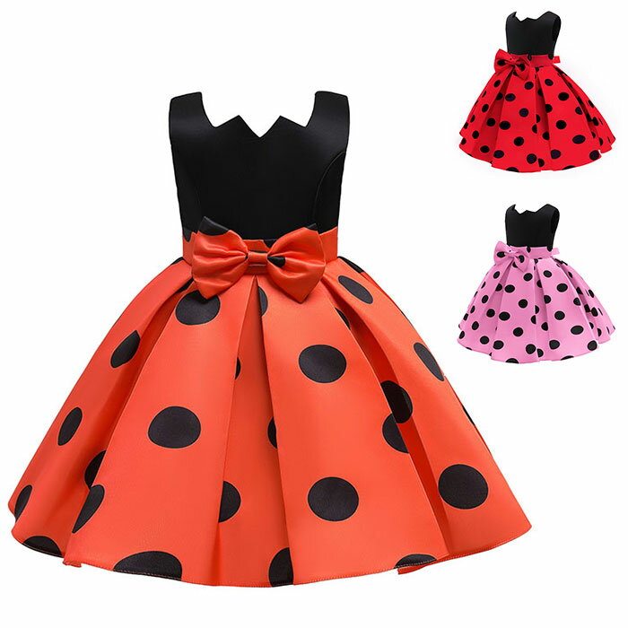 子ども ワンピース レトロドレス クリスマスドレス コスプレ 子供ドレス キッズ服 女の子 クリスマス サンタコス 大きい裾 コスチューム 蝶結び 舞台衣装 お姫様 コスプレ衣装 パーティードレス 舞台お揃い イベント ギフト レッスン着 プリンセス 発表会 ダンス かわいい