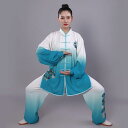 太極拳専用服 男女兼用 太極拳 ウェア 新作 上下セット 太極拳服 グラデーション 春 秋 夏 中華風 太極拳衣装 メンズ レディース カンフー 気功 衣装 朝...