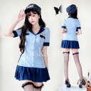 レディースコスプレ衣装 ハロウィン 仮装 セクシー ワンピース 帽子 コスプレ 警察 ポリス コスチューム 制服 コスプレ衣装 警官 大人 パーティー 誘惑 ミ...