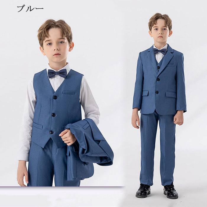 全5色 男の子スーツ 子供服 フォーマルスーツ 子供スーツ 礼服 キッズ フォーマル ...