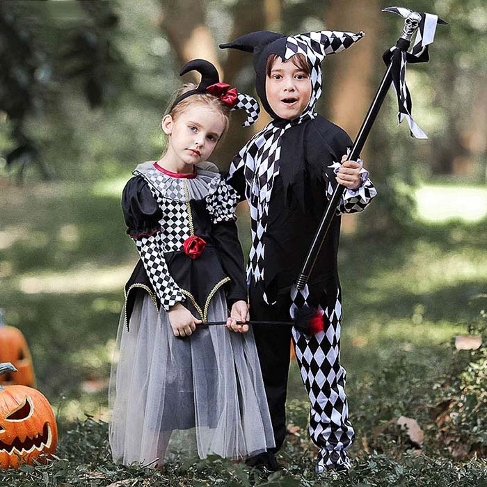 乐天商城 - ハロウィン 衣装 子供 仮装 ピエロ 女の子 コスプレ衣装 コスチューム 男の子 小学生 ハロウィン衣装 デビル 可愛い おもしろ 仮装 キッズ コスプレ 万聖節 変装 ハロウィン 演劇 発表会 文化祭 舞台衣装 パーティー 誕生日 イベント クリスマス 学園祭 cosplay