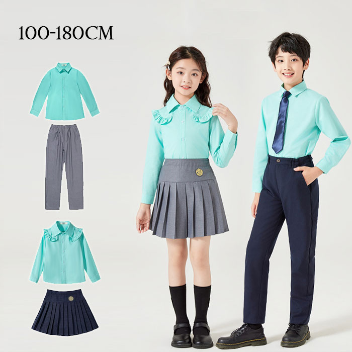 乐天商城 - 子供 スーツ 女の子 男の子 フォーマルスーツ キッズ 2点セット シャツ スカート パンツ セットアップ 幼稚園 制服 キッズスーツ 合唱団服 ステージ衣装 子供スーツ 学院風 子供服 小学生 高級感 卒園式 入学式 結婚式 七五三 発表会 スーツ 子供服 女の子 小学校 卒業式