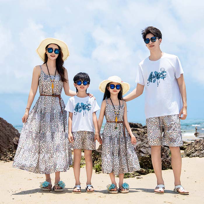 親子 ペアルック 夏 親子コーデ ボヘミアン風 親子ペア シャツ ワンピース ショートパンツ アロハ 男の子 女の子 親子セット 3人 4人 ペアルッ 親子 コーデ 家族お揃い レディース メンズ 半袖 柄 キッズ リゾート 結婚式 ハワイ風 オキナワ ビーチ 家族ペアルック おしゃれ