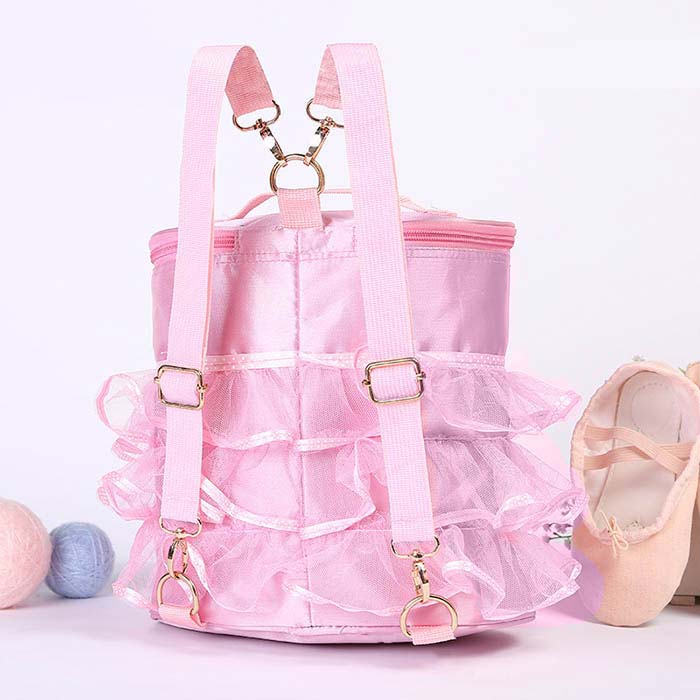 バレエバッグ 女の子 子供 キッズ ジュニア 手提げ 軽量 バックパック 可愛い ピン...