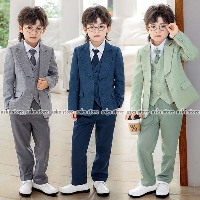 子どもスーツ 男の子 礼服 入学式 卒業式 卒園式 フォーマルスーツ スクール セットアップ ジャケット ベルト シャツ パンツ ネクタイ キッズ スーツ 子供 韓国子供 ジュニア 小学校 合唱 司会 通園 ステージ衣装 男の子 キッズ お受験 発表会 結婚式 撮影 子供の日 おしゃれ