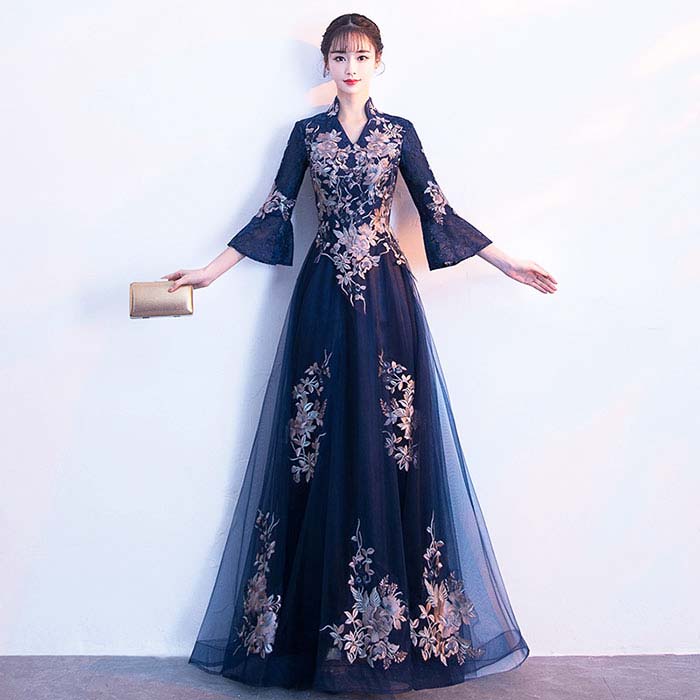 フォーマルドレス 大人 ピアノ発表会 宴会 ドレス ワンピース フレア袖 花刺繍 マキシ丈 チュール 高校生 演奏会 パーティードレス お揃い 花柄 おしゃれ ロング 丈 ウェディング 二次会 花嫁 合唱 結婚式 フォーマル 謝恩会 卒業式 披露宴 呼ばれ コンクール エレガント