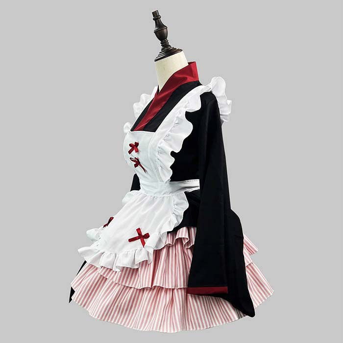 コスプレ メイド服 メイド 和服 配色 トップス 着物 スカート セクシー 衣装 仮装 セットアップ コスチューム ウェイトレス ロリータセット 男ウケ レディース コスプレ衣装 ロリータ フルセット カチューシャ カフェ 女子会 アイドル 洋館メイド 喫茶店 文化祭 かわいい askshop-10004147 asks Dance Gear サンプル画像2