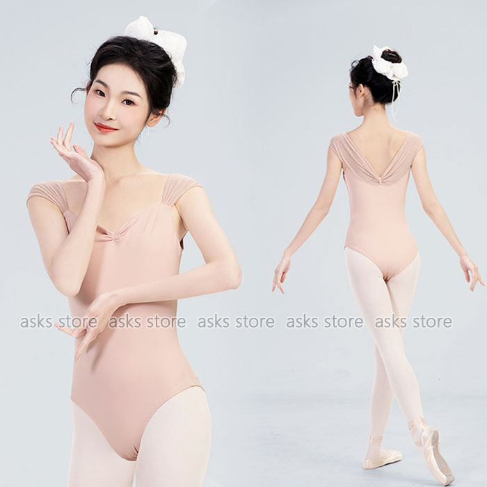 バレエレオタード レディース バレエ レオタード チュール袖 シースルー 大人 バレエ用品 ダンスウェア スカートなし ダンス練功服 古典ダンス衣装 ストレッチ 練習着 レッスン着 新体操 大人バレエ バレリーナ ダンス授業 競技着 発表会 ステージ衣装 団体服 お揃い 着痩せ