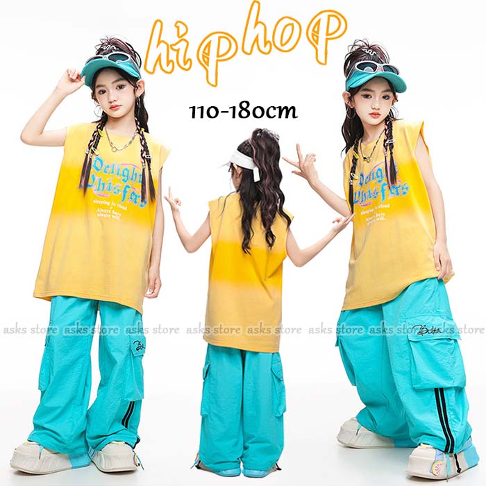 Rakuten - 子供ダンス衣装 セットアップ 女の子 男の子 ヒップホップ ジャズダンス ストリートダンス衣装 タンクトップ カーゴパンツ 長ズボン ネックレス キッズ ダンス服 発表会 学園祭 演出服 HIP HOP 韓国風 ジュニア服 子どもダンス おしゃれ ステージ衣装 カジュアル かっこいい