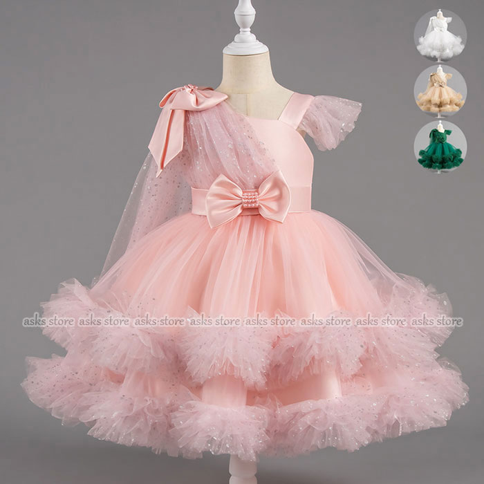 Rakuten - キッズ フォーマルドレス ベビードレス プリンセスドレス 半袖 チュール ワンピース チュチュ ドレス 女の子 スパンコール 可愛い 子供 ピアノ発表会 ドレス キラキラ 子どもドレス 演奏会 入園式 コンクール フォーマル 卒業式 結婚式 誕生日 撮影 子供服 七五三 プレゼント