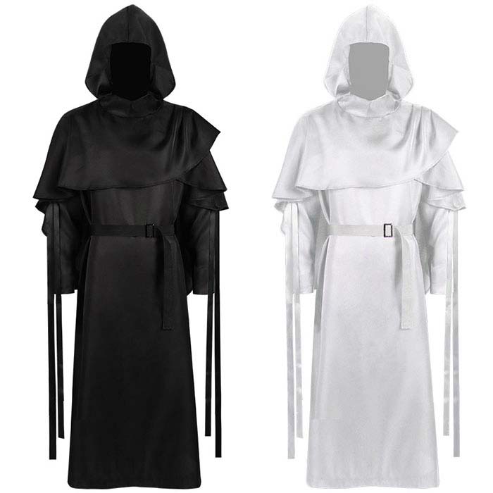 Rakuten - 死神 マント ハロウィン 2点セット フード付き ロング丈 ワンピース 悪魔 マント ケープ ポンチョ コスチューム 衣装 コスプレ 仮装 ボレロ 魔女 吸血鬼 イベント 文化祭 部活 パーティー用 ガウン 大人 中世 巫女 魔法師 演出服 舞台ステージ衣装 魔法使い ローブ サタン
