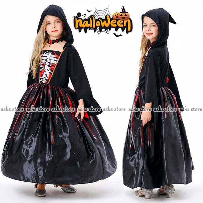 乐天商城 - キッズ ハロウイン衣装 女の子 ワンピース コスプレ 仮装 悪魔 小悪魔 魔女 髑髏 骸骨 デビル 悪魔 お化け 巫女 ウィッチ 魔法使い デビル ゾンビ マスカレード ハロウインクロース 子供 ハロウイン 仮装 コスチューム 学園祭 文化祭 舞台衣装 子供用 ハロウィーン 怖い