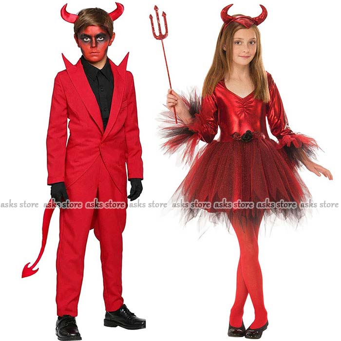 Rakuten - キッズ ハロウイン 衣装 子供 cosplay 女の子 ワンピース 男の子 スーツセット カチューシャ付 キッズ コスプレ 仮装 コスチューム 鬼の花嫁 悪魔 小悪魔 魔女 デビル お化け 巫女 ウィッチ デビル ゾンビ マスカレード 学園祭 文化祭 舞台 ステージ衣装 ハロウィーン 怖い