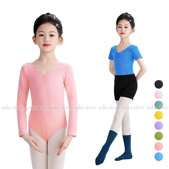 キッズバレエ レオタード 長袖 半袖 ショートパンツ 靴下 練功服 春 秋 冬 子どもバレエ 女の子 ダンスキッズ バレエダンス衣装 バレエ衣装 ジュニア モダンダンス 子ども レッスン着 演出服 普段着 ダンス衣装 ダンス稽古 バレエ 新体操 競技着 ダンス授業 シンプル 可愛い