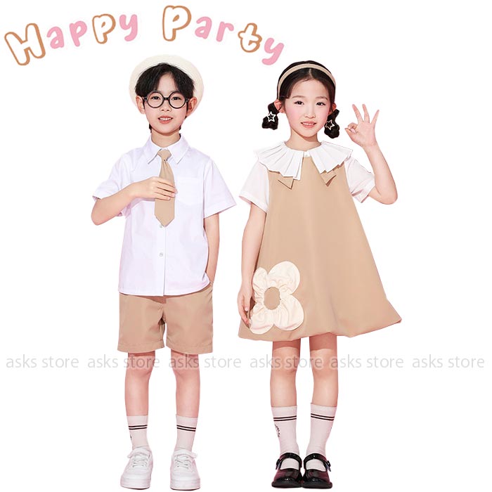 Rakuten - キッズ チアダンス 衣装 子供服 夏服 子ども 半袖シャツ ワンピース ハーフパンツ ネクタイ 靴下 入学式 卒業式 小学生 子供スーツ 応援服 演出服 チアガール ダンス衣装 幼稚園 ジュニア お揃い 合唱服 団体服 運動会 体育祭 園服 舞台ステージ衣装 演出服 可愛い 誕生日会