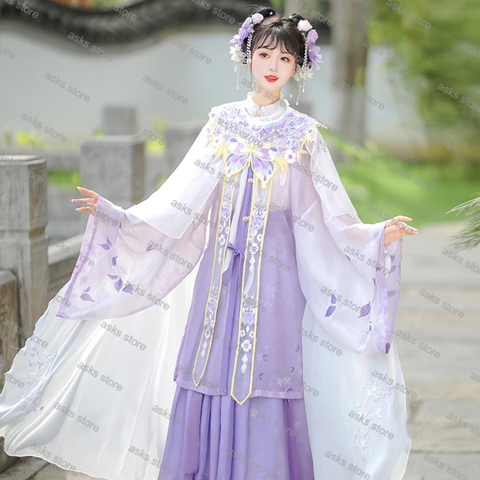 Rakuten - 古典美人 中華服 レディース 漢服 セットアップ 羽織 キャミソール スカート ショール 飄逸 チャイナ風 セットアップ 花刺繍 豪華 コスプレ衣装 仮装 コスチューム 古典ダンス衣装 学園祭 文化祭 パーティー 撮影 ハロウィン 華流 ステージ衣装 写真撮影 イベント おしゃれ