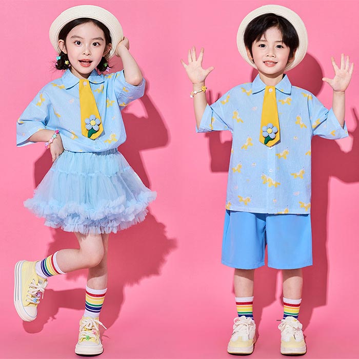 子供 幼稚園 合唱 子ども服 団体服 セット チアダンス衣装 キッズ ジャズダンス 半袖シャツ チュチュ ショートパンツ スカート ステージ衣装 運動会 応援団 クラス 余興 チア ジュニア ヒップホップ 卒業 発表会 ジャズ 女の子 男の子 ジュニア 演出服 HIPHOP 可愛い