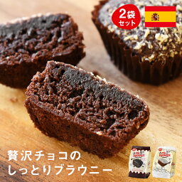 ブラウニー Mr.ブラウニー 2袋セット チョコレートブラウニー 個包装 ガトーショコラ チョコレートケーキ Mr.Brownie ミスターブラウニー Mrブラウニー ココナッツ 濃厚 お菓子 ベルギーチョコレート スペイン土産 手土産 誕生日 プチギフト バレンタイン ギフト プレゼント FD871