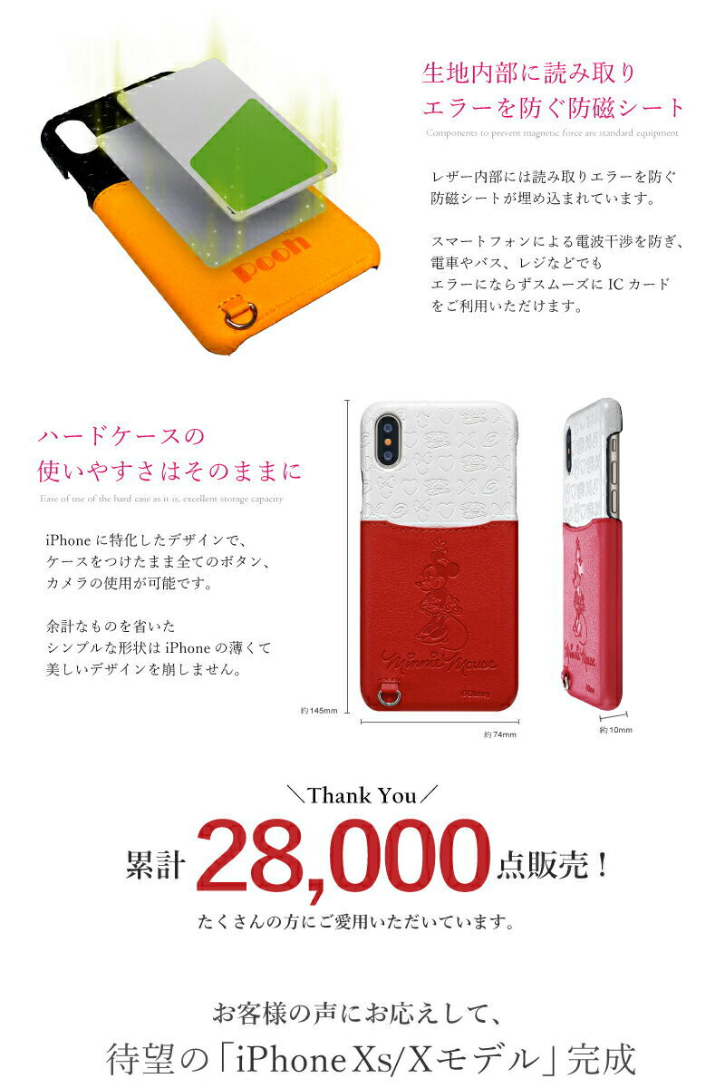 iPhoneSE(第2世代) iPhone8 iPhoneXs/X iPhone7 iPhone6s カード収納ポケット付きiPhoneケース 【メール便送料無料】iPhone7ケース カードポケット付 iPhoneカバー ICカード収納 ディズニー ミッキー ミニー ドナルド プーさん スヌーピー リトルミィ DIPC7 TEPCX